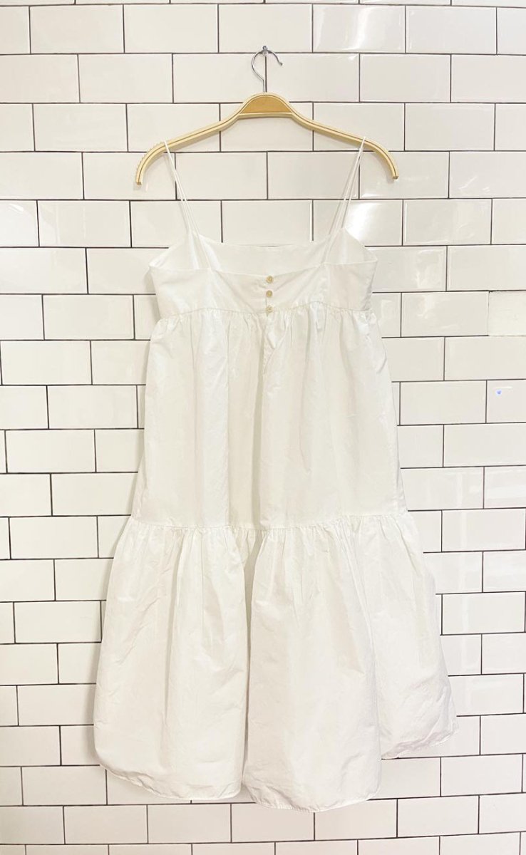 wilfred satire taffeta tiered midi dress | aritzia - good market thrift store