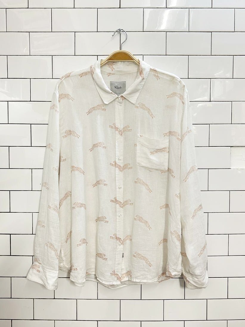 rails charli linen - blend leopard shirt - good market thrift store