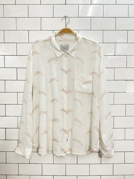 rails charli linen - blend leopard shirt - good market thrift store