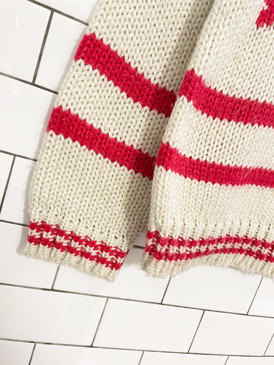 vintage 80s in private class of '63 letterman chunky knit sweater - good market thrift store