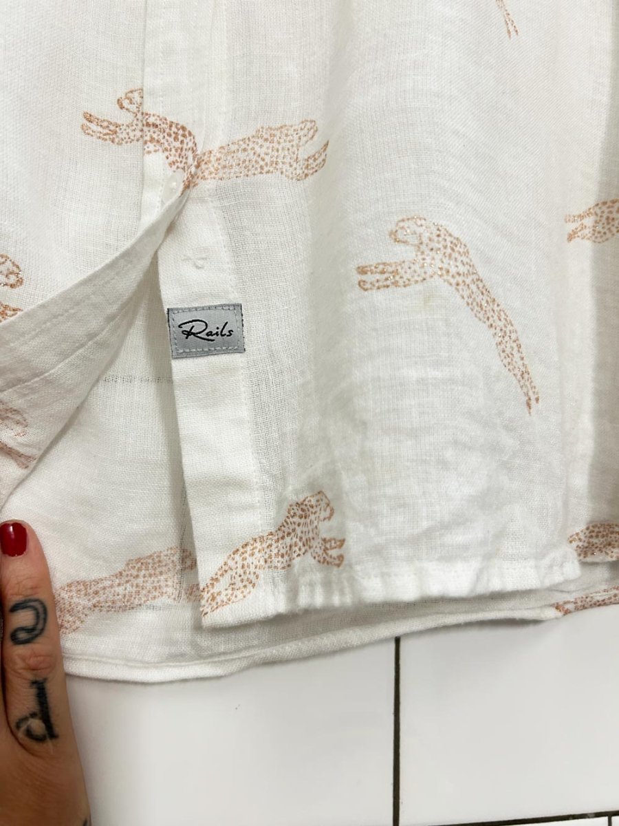 rails charli linen - blend leopard shirt - good market thrift store