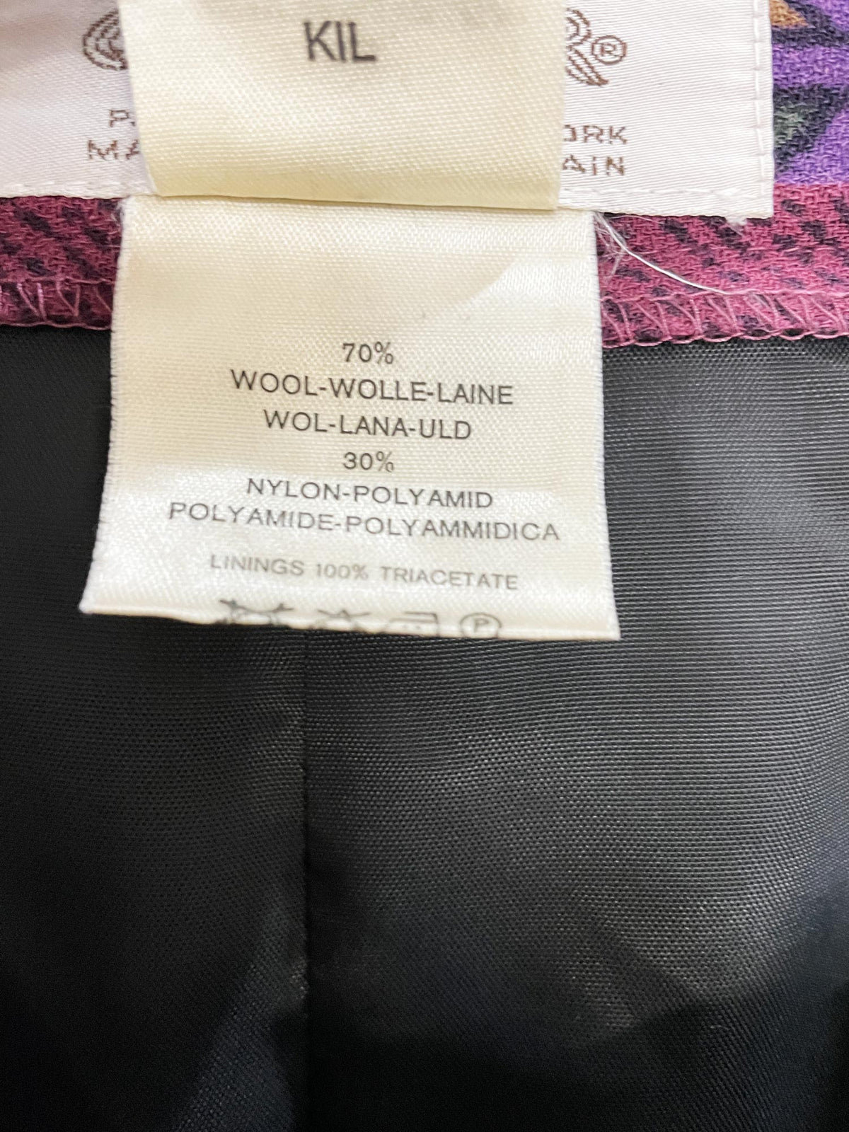 vintage jaeger wool-blend southwestern full midi skirt | lined