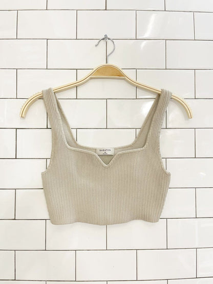 babaton sculpt knit notch crop tank top | aritzia - good market thrift store