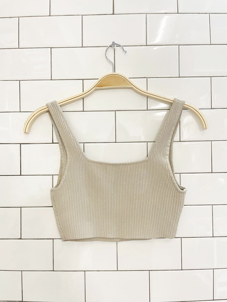 babaton sculpt knit notch crop tank top | aritzia - good market thrift store