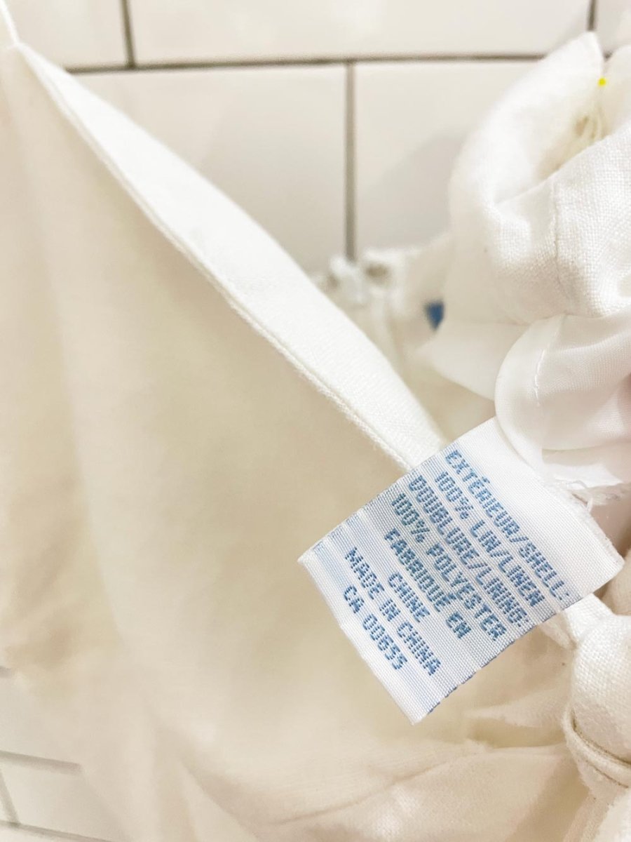 vintage 00s smart set 100% linen tie front midi dress - good market thrift store