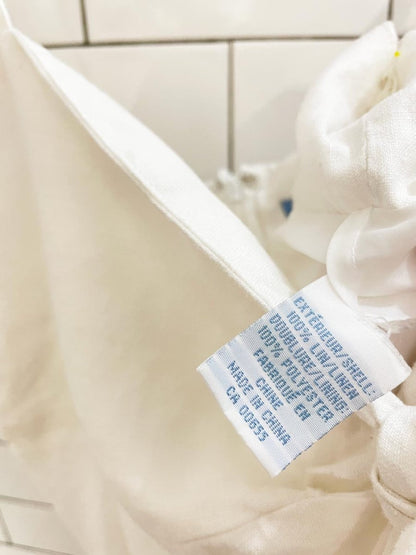 vintage 00s smart set 100% linen tie front midi dress - good market thrift store