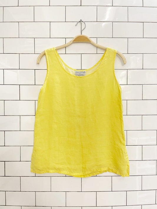 vintage coras by grazia billio 100% linen tank | lined - good market thrift store