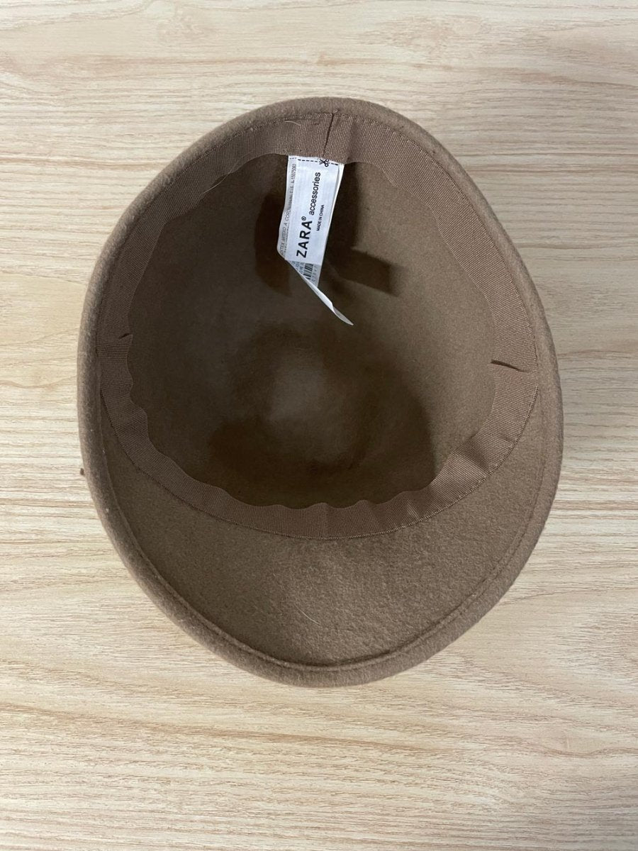 zara 100% wool felted bowler hat - good market thrift store