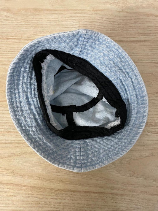 denim embroidered daisy bucket hat - good market thrift store