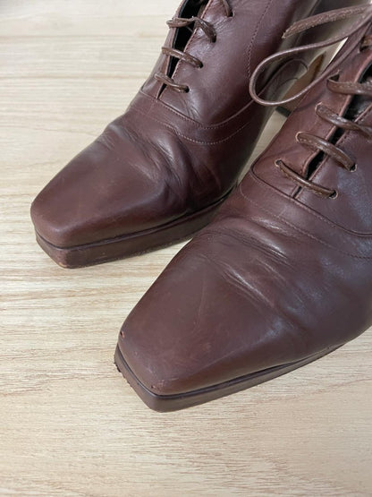 vintage franco paolucci italy heeled leather oxfords - good market thrift store