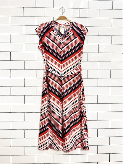 vintage 60s young & lively chevron midi dress | sears - good market thrift store