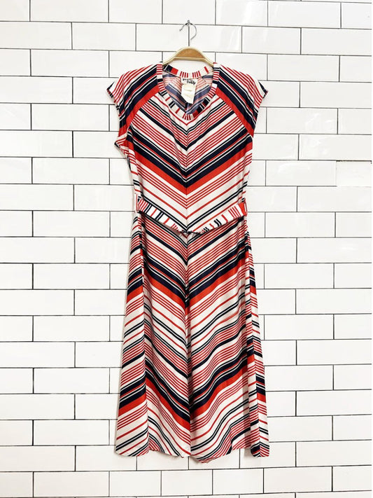 vintage 60s young & lively chevron midi dress | sears - good market thrift store