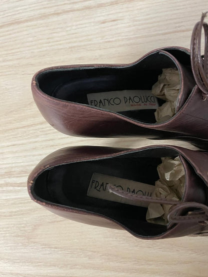 vintage franco paolucci italy heeled leather oxfords - good market thrift store