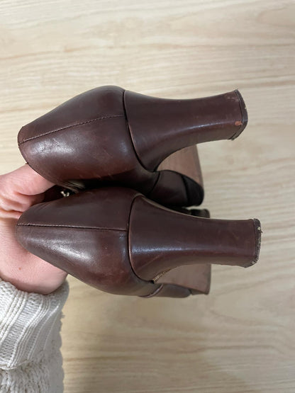 vintage franco paolucci italy heeled leather oxfords - good market thrift store