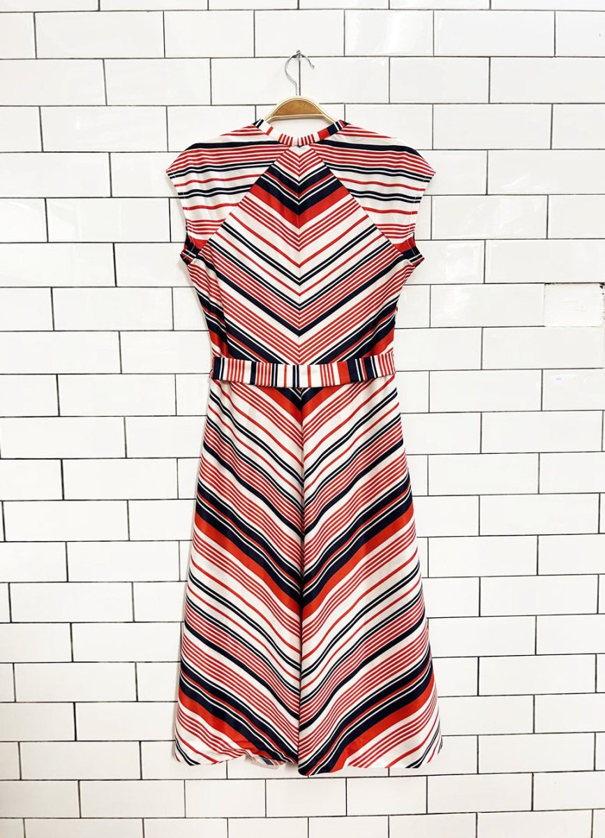 vintage 60s young & lively chevron midi dress | sears - good market thrift store