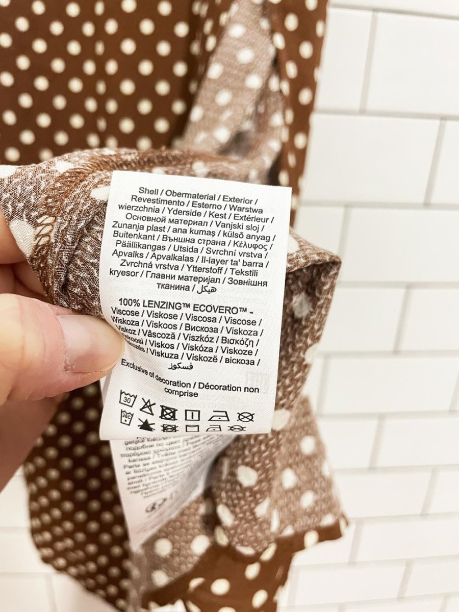 YAS polka dot front slit maxi dress - good market thrift store