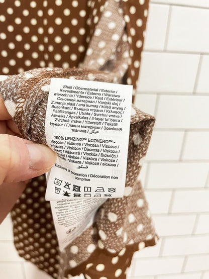 YAS polka dot front slit maxi dress - good market thrift store