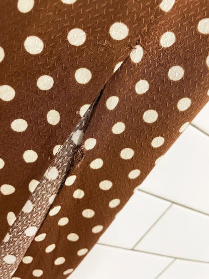 YAS polka dot front slit maxi dress - good market thrift store