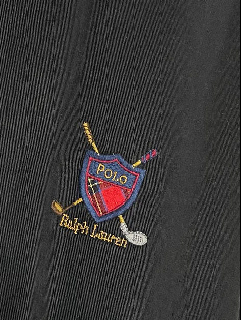 vintage 90s polo by ralph lauren golf crest full zip bomber jacket