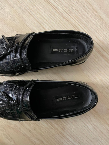 design lab iggi patent fringe tassel loafer - good market thrift store