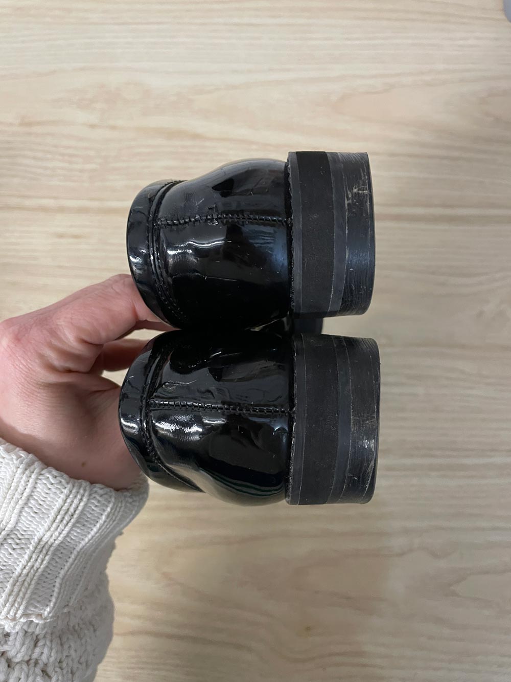 design lab iggi patent fringe tassel loafer - good market thrift store