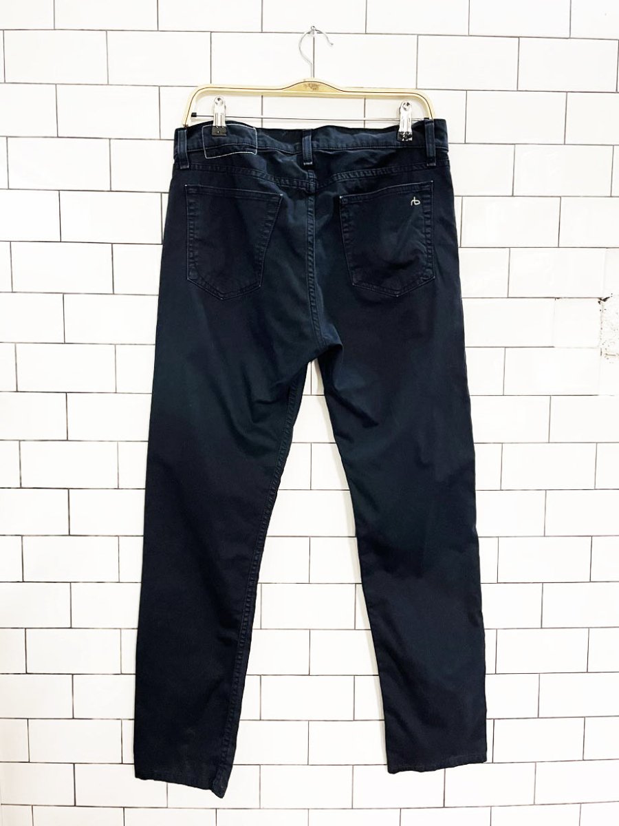 rag & bone standard issue fit cotton - blend button fly pants - good market thrift store