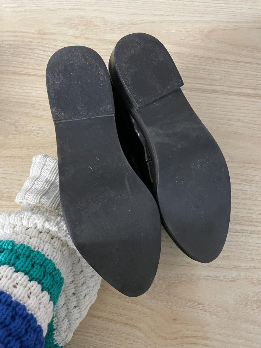 design lab iggi patent fringe tassel loafer - good market thrift store