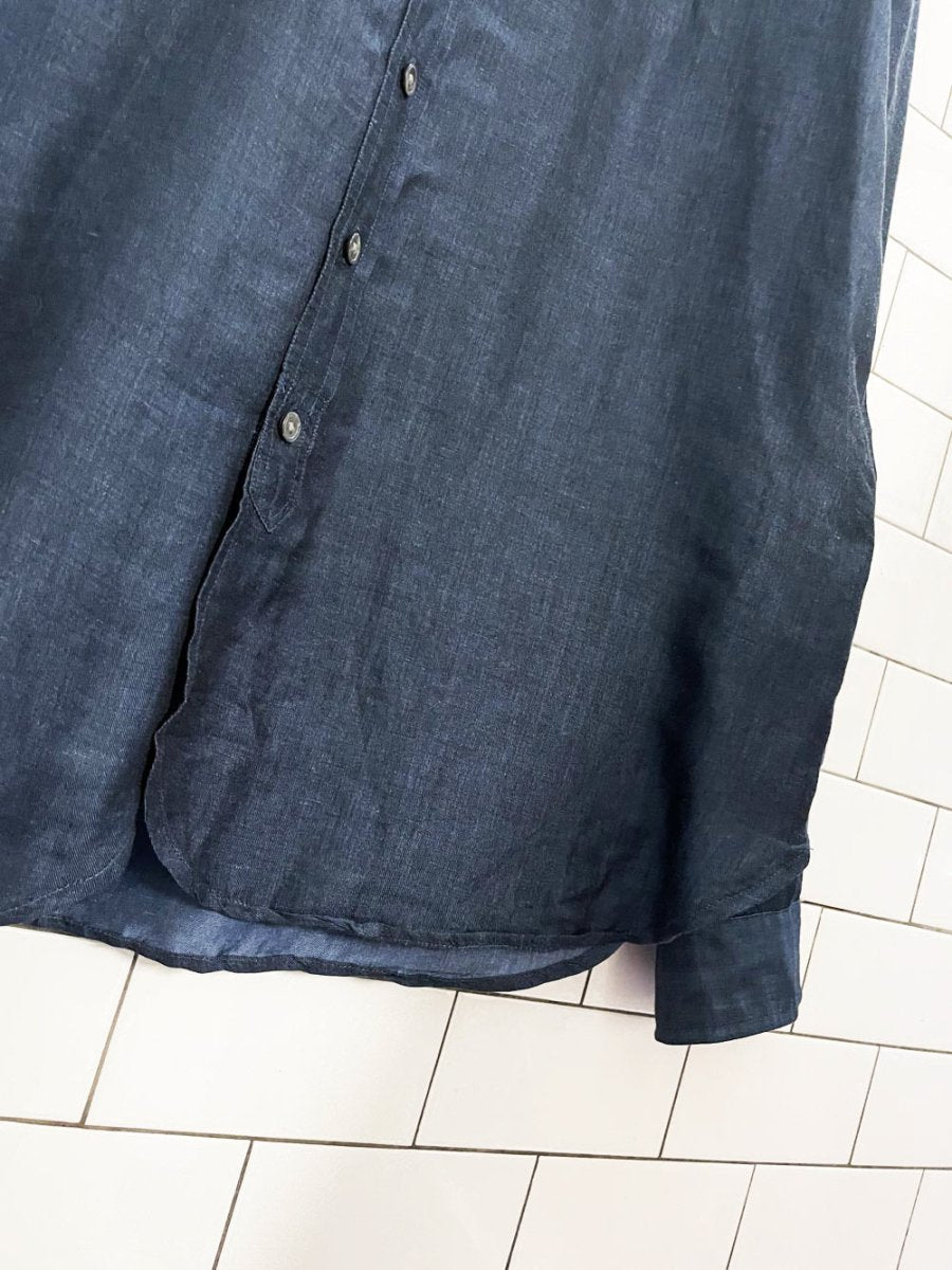 john varvatos linen - blend sateen shirt - good market thrift store