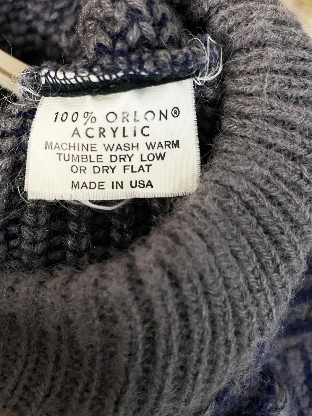 vintage 80s oakton ribbed knit stripe minimal sweater | made in USA