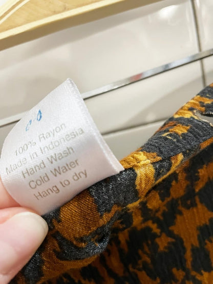 vintage 90s sea jewels animal print beach cover up skirt - good market thrift store