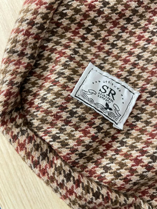 attitude woven houndstooth shoulder bag - good market thrift store