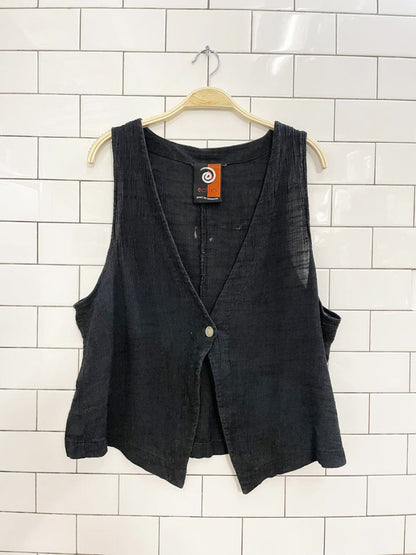 vintage 90s edin grunge textured vest top - good market thrift store