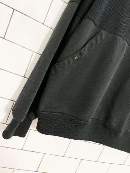 vintage 90s expression ribbed 1/4 snap button sweatshirt - good market thrift store