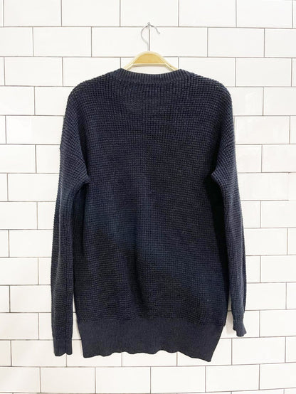 wilfred free isabelle 100% merino wool waffle knit sweater | aritzia - good market thrift store