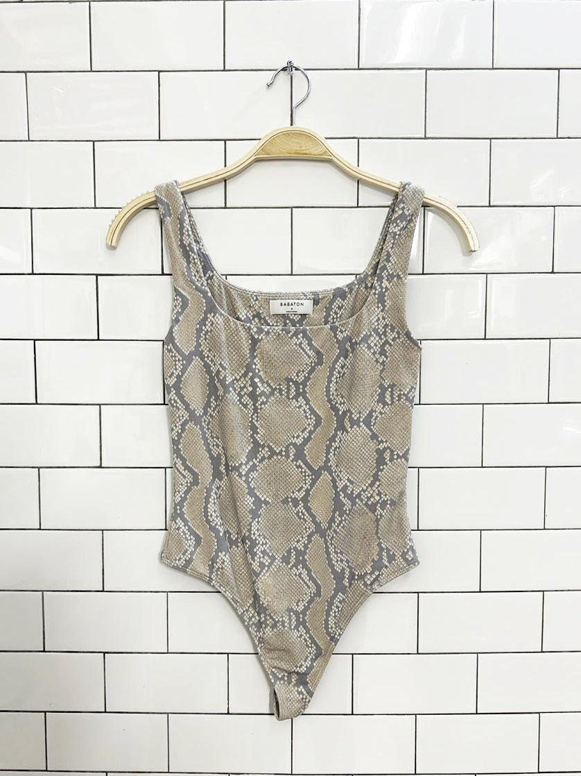 babaton contour snake print thong body suit | aritzia - good market thrift store