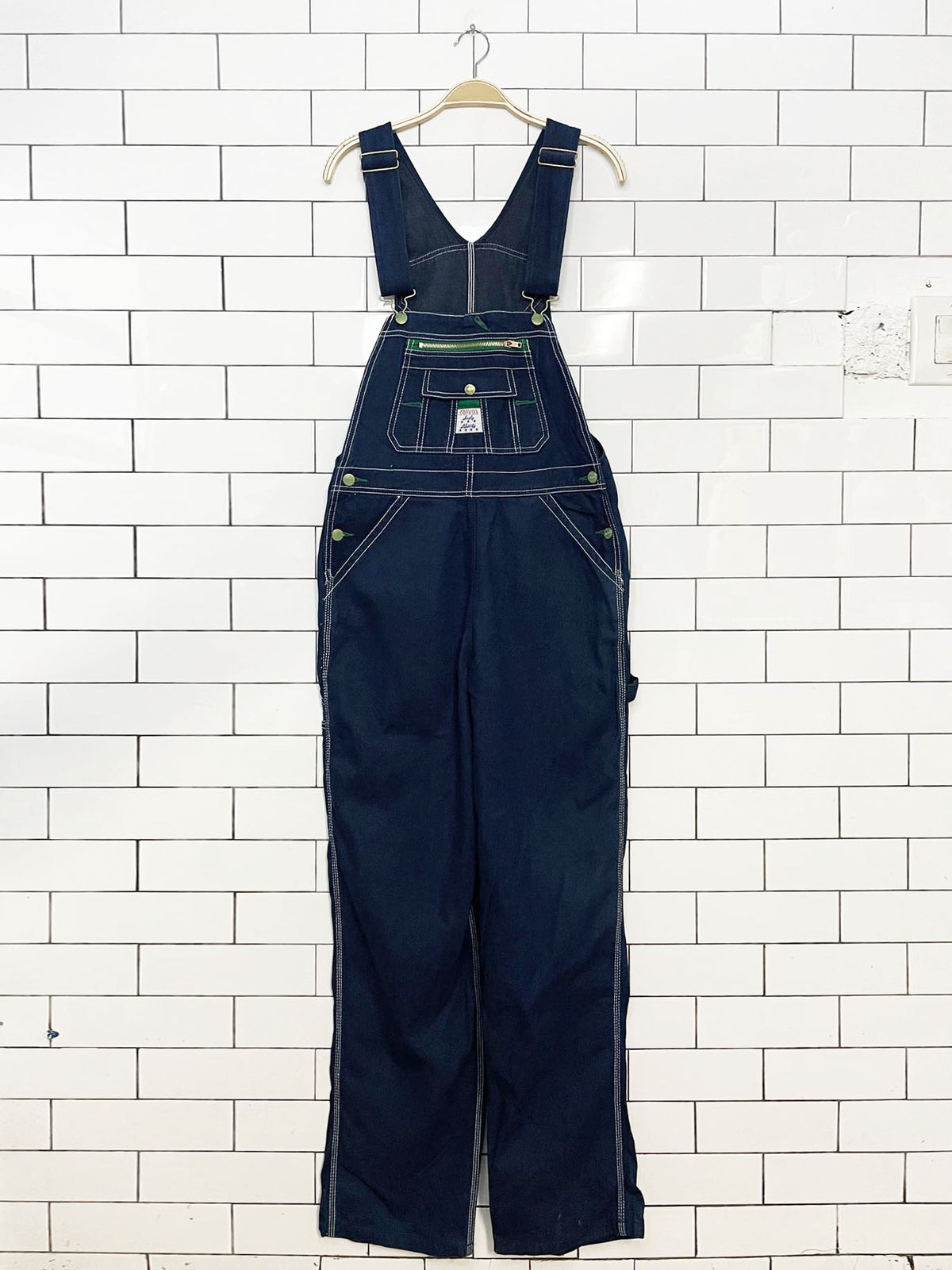 vintage 90s liberty contrast stitch carpenter denim overalls