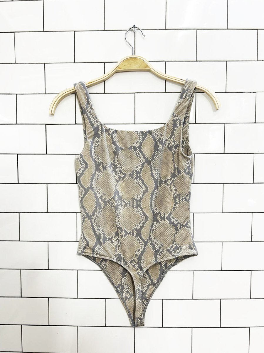 babaton contour snake print thong body suit | aritzia - good market thrift store