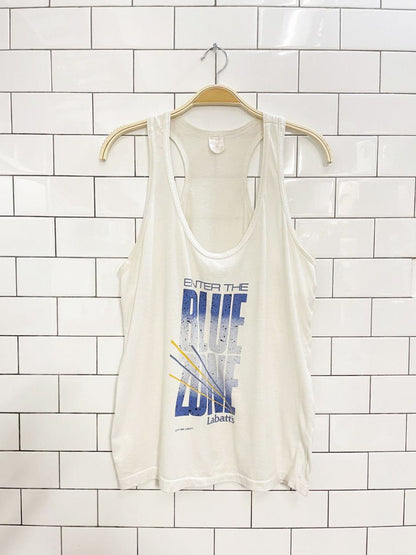 vintage 80s labatt blue zone tank - good market thrift store