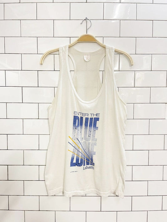 vintage 80s labatt blue zone tank - good market thrift store
