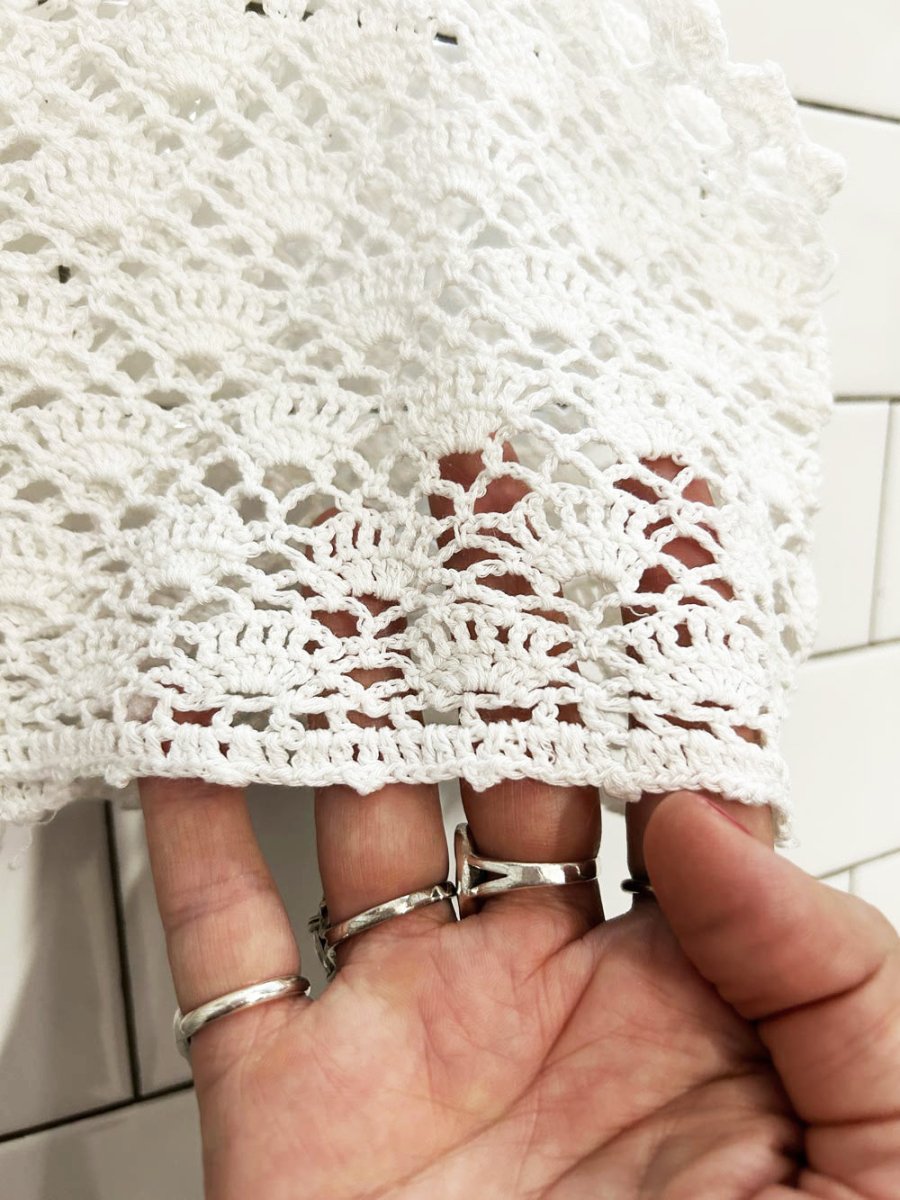 crochet sunrise knit crop tank - good market thrift store