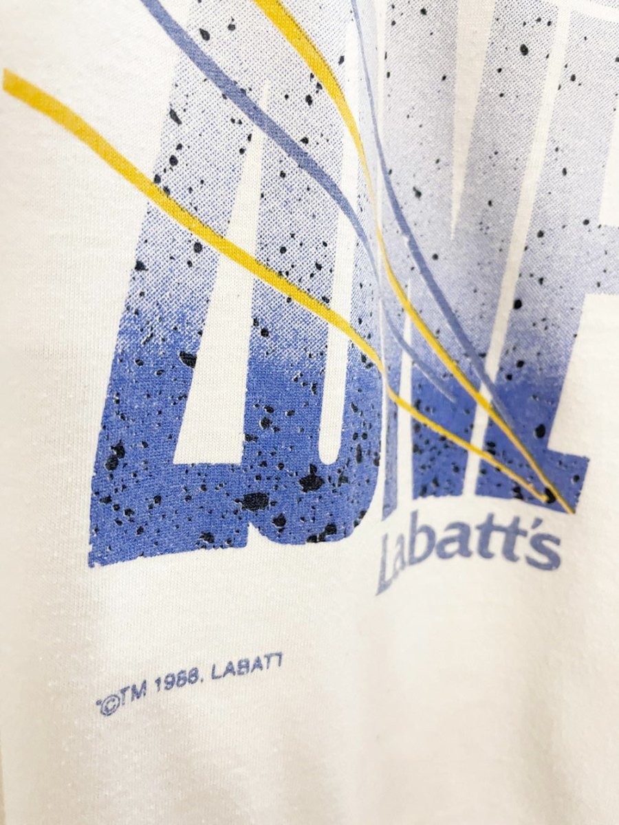 vintage 80s labatt blue zone tank - good market thrift store