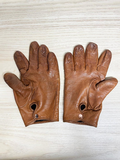 club monaco butter leather wool - cashmere lined driving gloves - good market thrift store