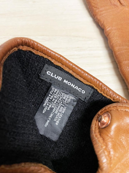 club monaco butter leather wool - cashmere lined driving gloves - good market thrift store