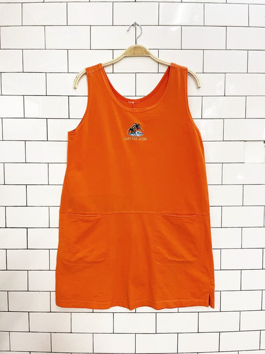 vintage 90s cabo embroidered pocket mini dress - good market thrift store