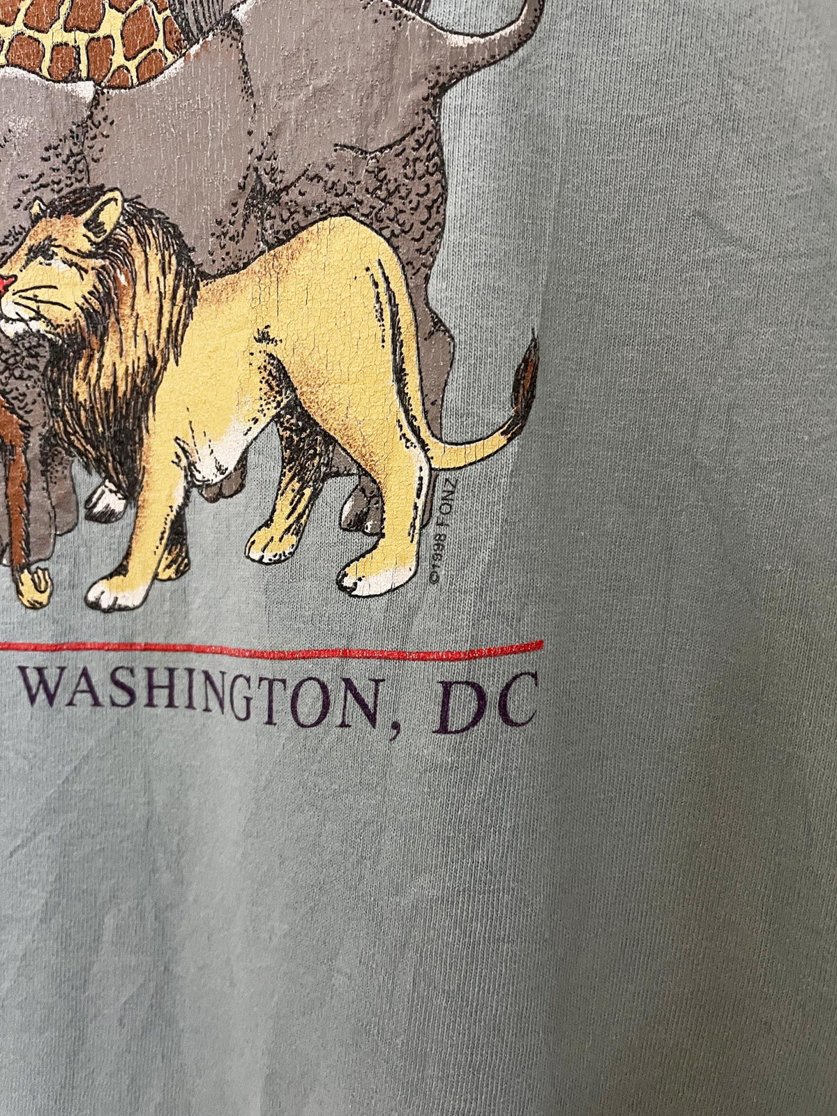 vintage 90s what a zoo single stitch graphic tee | washington national zoo