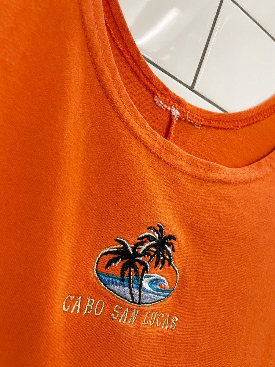 vintage 90s cabo embroidered pocket mini dress - good market thrift store