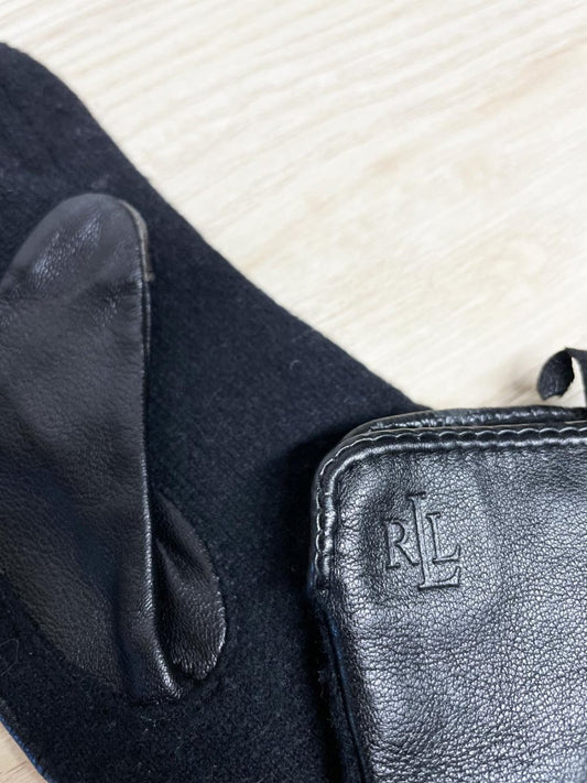 lauren RL butter leather + wool - cashmere gloves | unlined | ralph lauren - good market thrift store