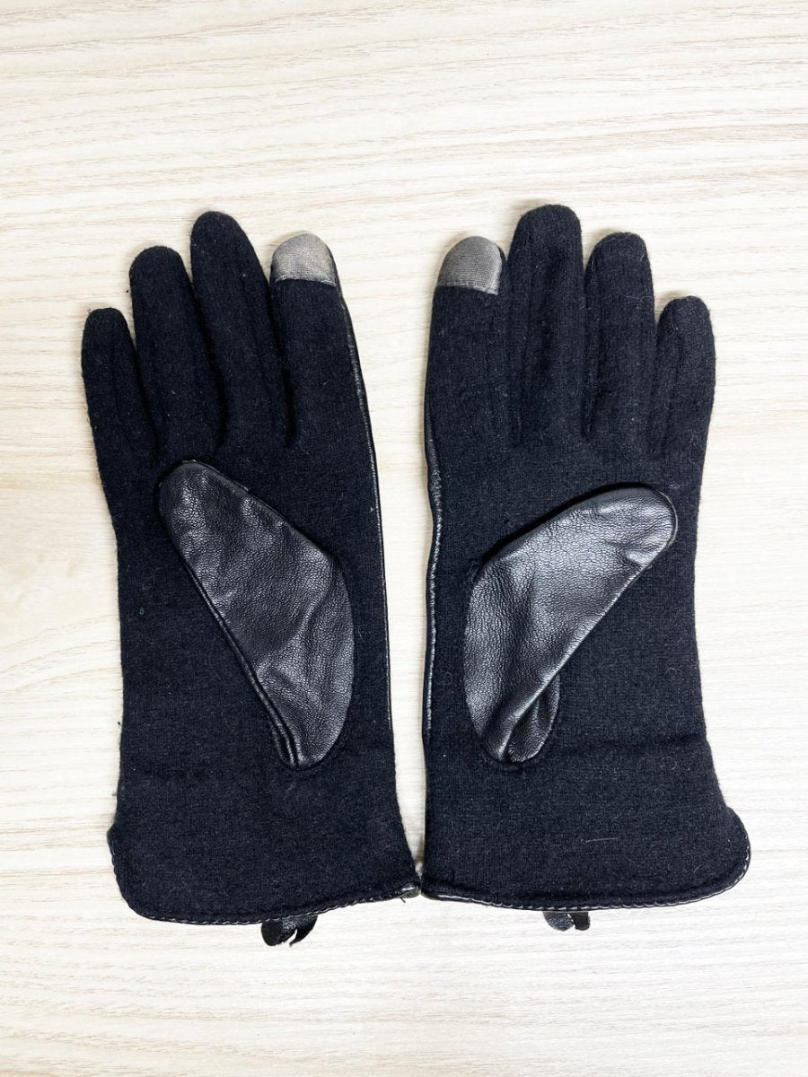 lauren RL butter leather + wool - cashmere gloves | unlined | ralph lauren - good market thrift store