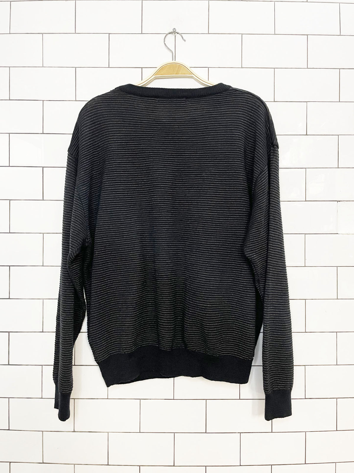 vintage 00s geoffrey beene merino wool-blend 3D knit sweater