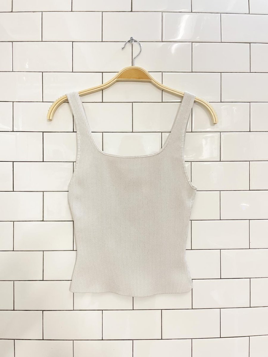 babaton sculpt knit tank pearl | aritzia - good market thrift store